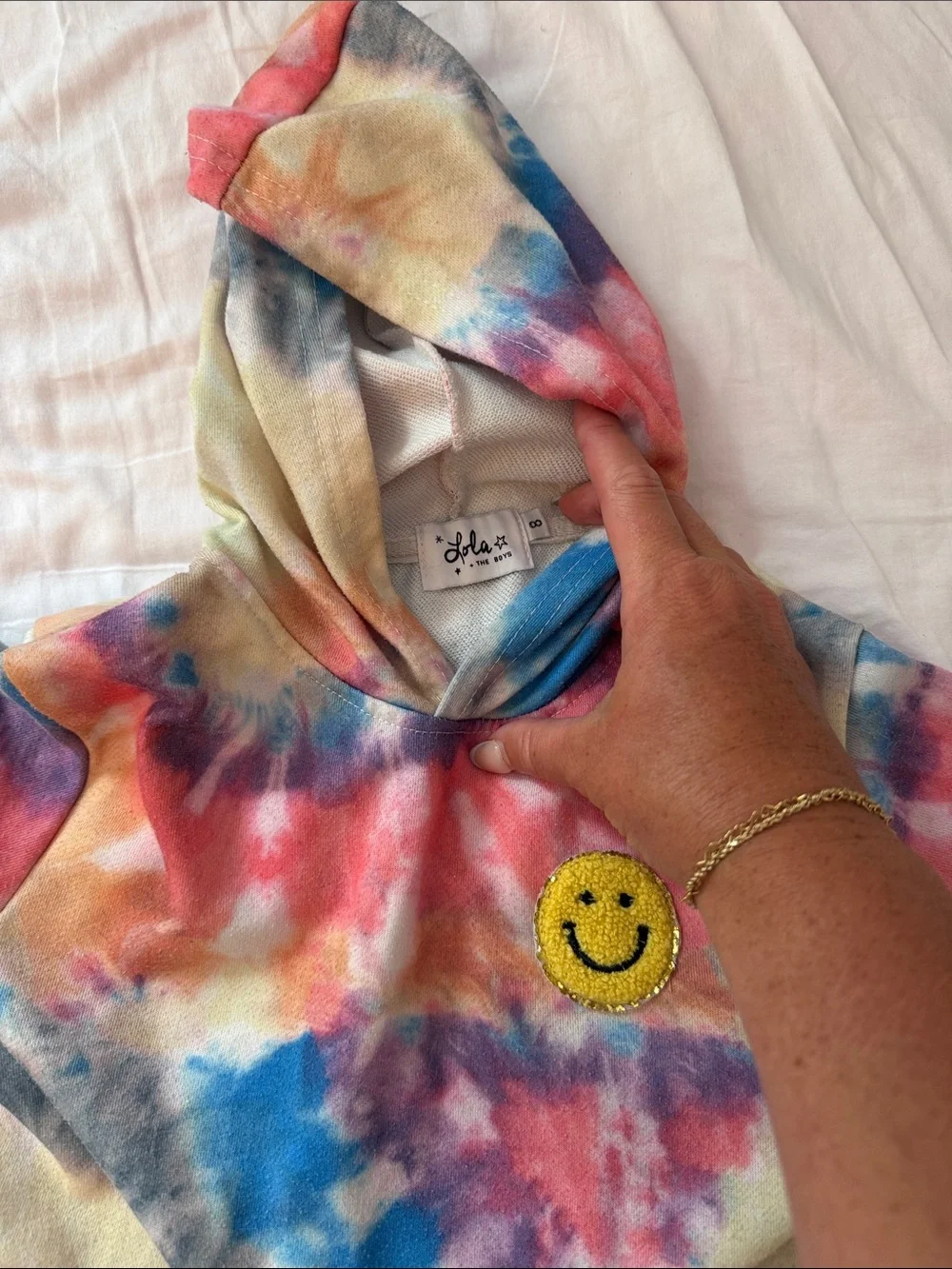 Lola + The Boys Tie-Dye Hoodie & Jogger Set - Pink, Blue, Yellow, Purple